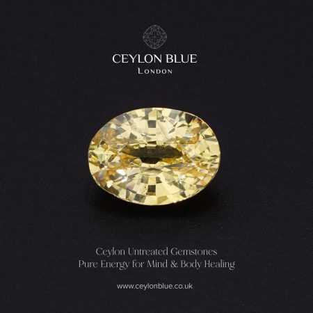 Natural Unheated Yellow Sapphire – 1.50ct Oval Cut Loose Gemstone (CB 0332)