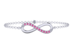 Infinity Bracelet in 10K White Gold Unheated | Untreated Pink Sapphire