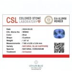 Blue Sapphire Unheated Cushion Shape 1.67ct CB 0237 - Image 2