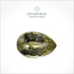 Greenish Yellow Sapphire 0.93ct Pear Shape - CB 0031