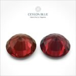 Purple Almandine Garnet Oval Shape Pair - CB 0076 - Image 2