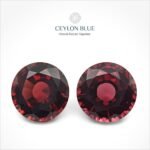 Red Almandine Garnet Round Shape Pair - CB 0077