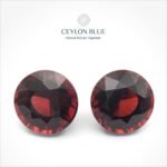 Red Almandine Garnet Round Shape Pair - CB 0078