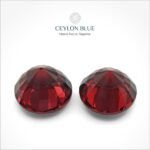 Red Almandine Garnet Round Shape Pair - CB 0078 - Image 2