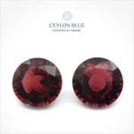 Red Almandine Garnet Round Shape Pair - CB 0080
