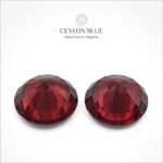 Red Almandine Garnet Round Shape Pair - CB 0080 - Image 2