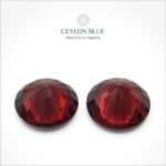 Red Almandine Garnet Round Shape Pair - CB 0081 - Image 2