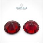 Red Almandine Garnet Round Shape Pair - CB 0090 - Image 2
