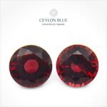 Red Almandine Garnet Round Shape Pair - CB 0096