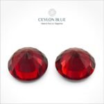Red Almandine Garnet Round Shape Pair - CB 0096 - Image 2