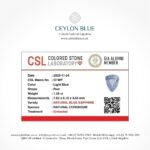 Light Blue Sapphire 1.29ct Pear Shape - CB 0164 - Image 3