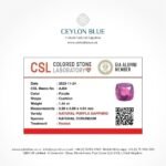 Purple Sapphire 1.44ct Cushion Shape - CB 0165 - Image 3