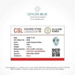 Aquamarine 1.42ct Greenish Blue Pear Shape - CB 0172 - Image 3