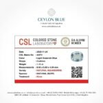 Aquamarine 1.73ct Greenish Blue Cushion Shape - CB 0174 - Image 3