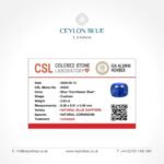 Engagement Ring Blue Sapphire Platinum Ring Three Stone CBJ 02383 - Image 3