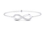 Infinity Bracelet in 10K White Gold with Natural Diamonds