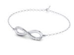 Infinity Bracelet in 10K White Gold with Natural Diamonds - Image 3