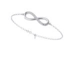 Infinity Bracelet in 10K White Gold with Natural Diamonds - Image 2