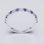 Kate’s Eternity Ring - 10ct White Gold Brilliant Cut Untreated Blue Sapphires & Natural Diamonds